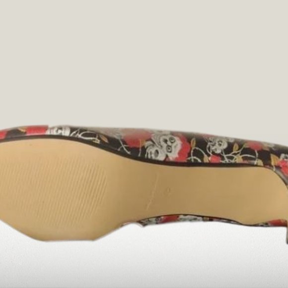 Hey Si Mey Day of the Dead‎ Pumps Red Gold Black and White Euro Size 42 US 11.5 - Picture 6 of 16